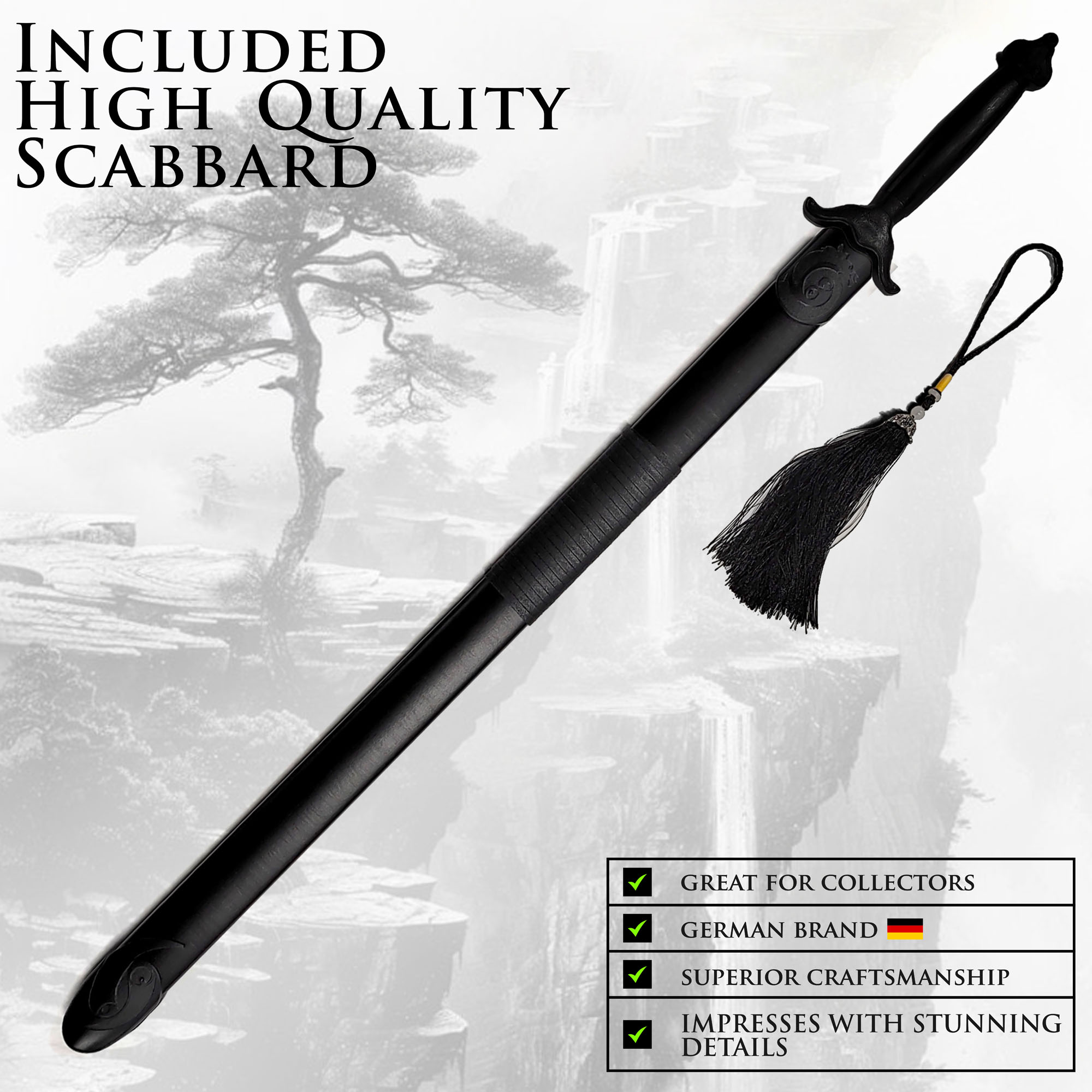 Tai Chi Schwert mit Scheide, Trainingsschwert aus Polypropylen