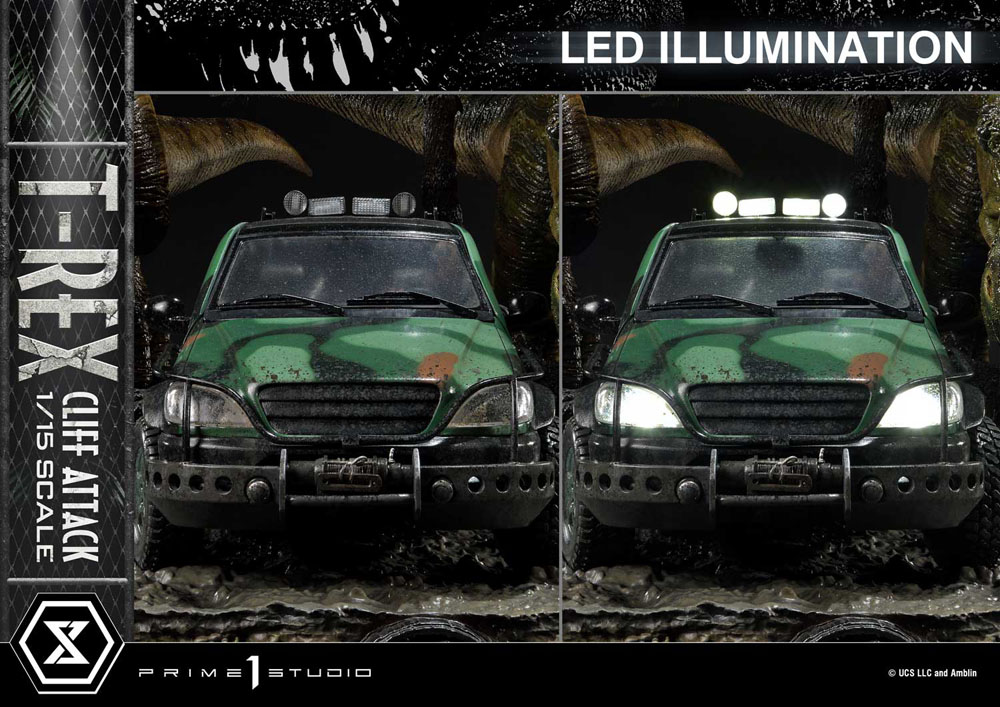 Jurassic World: The Lost World Statue 1/15 T-Rex Cliff Attack Bonus Version 53 cm