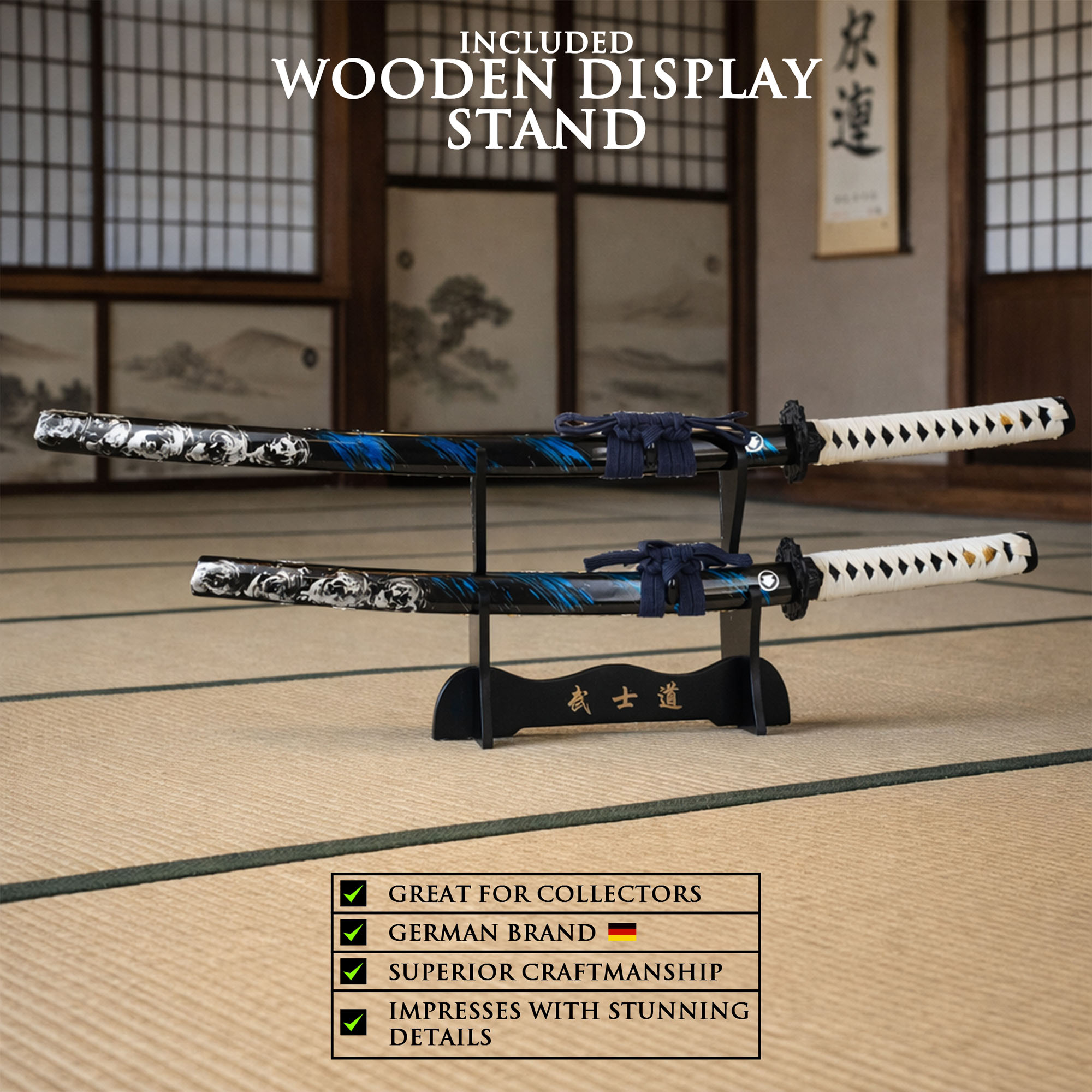 Ghost of Tsushima – Jin Sakai Katana & Wakizashi Set mit Ständer