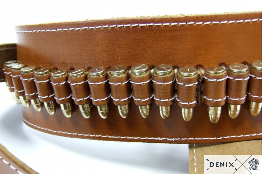 Leather Colt Belt, for 1 colt, with 24 balls, with sheriff's star