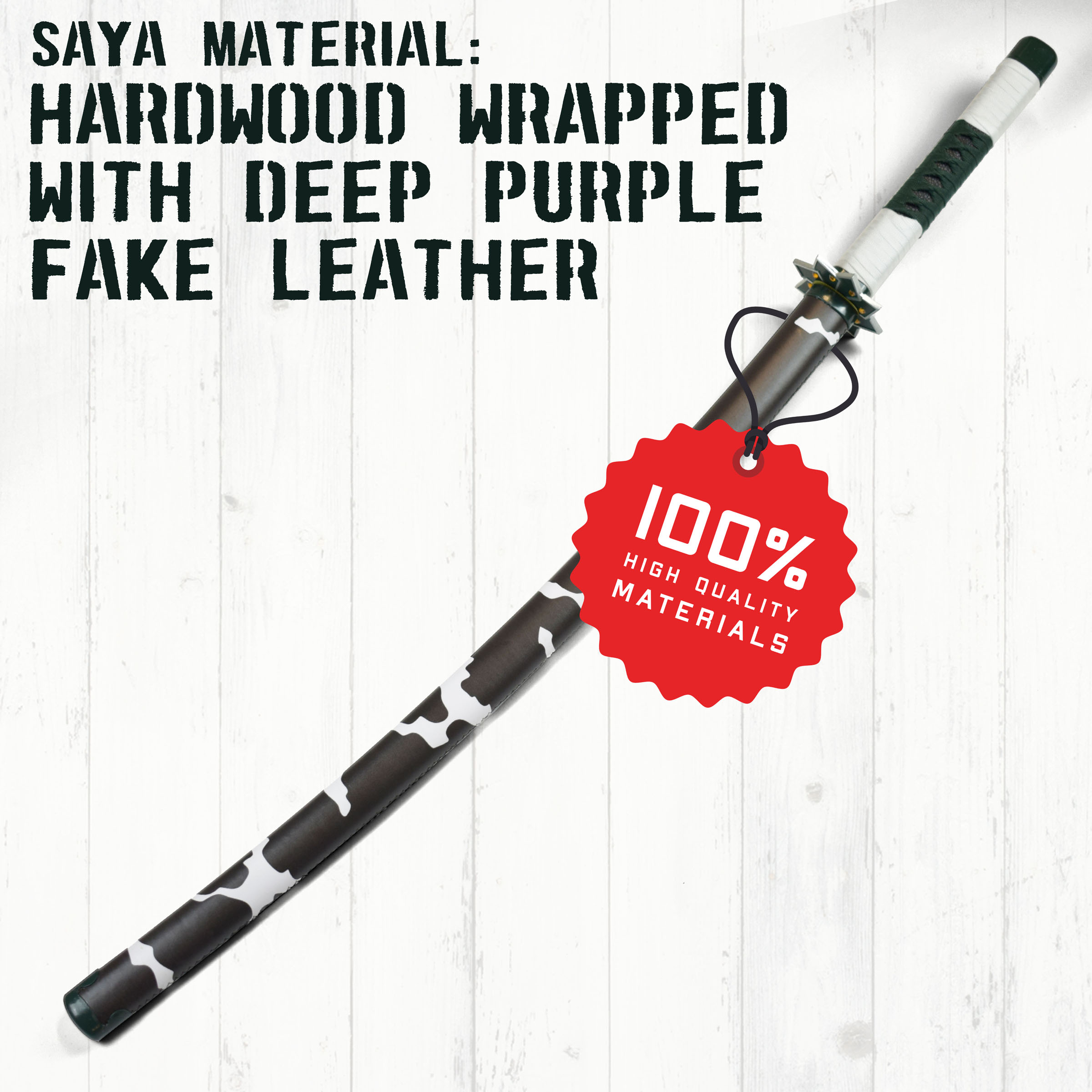 Demon Slayer: Kimetsu no Yaiba - Shinazugawa Sanemi sword - handforged and folded, Set