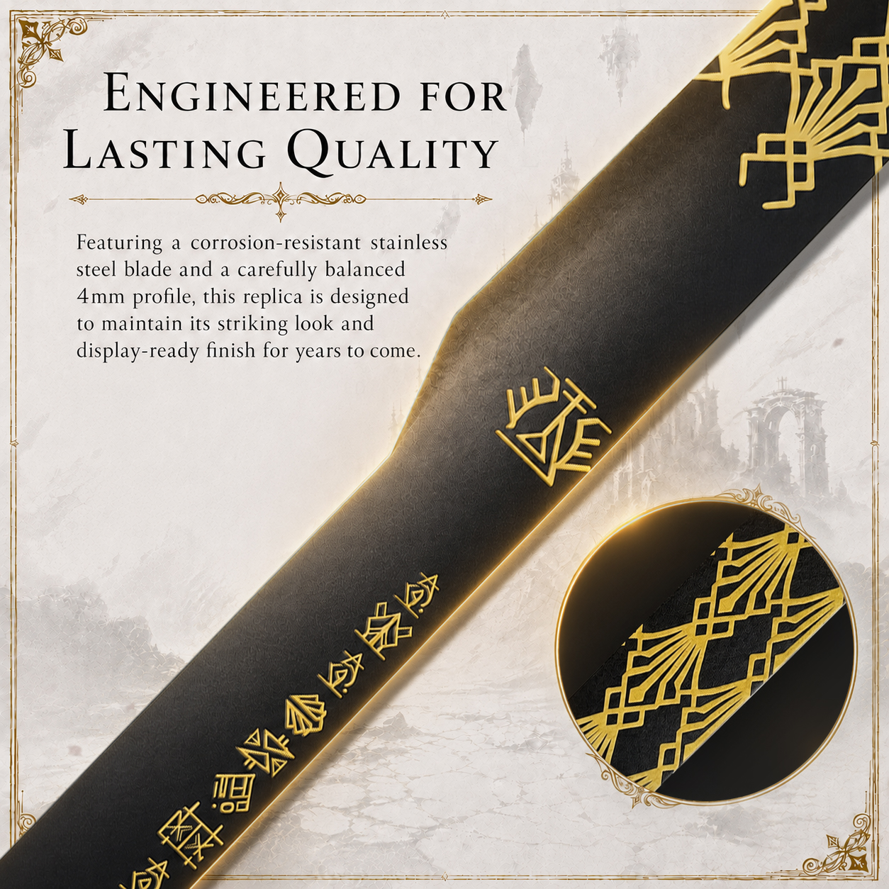 Clair Obscur: Expedition 33 – Gustave’s Noahram Sword Replica (47") with Plaque