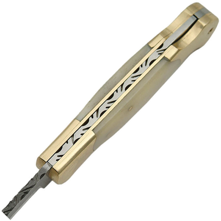 Damast Messer, Lockback Knochen