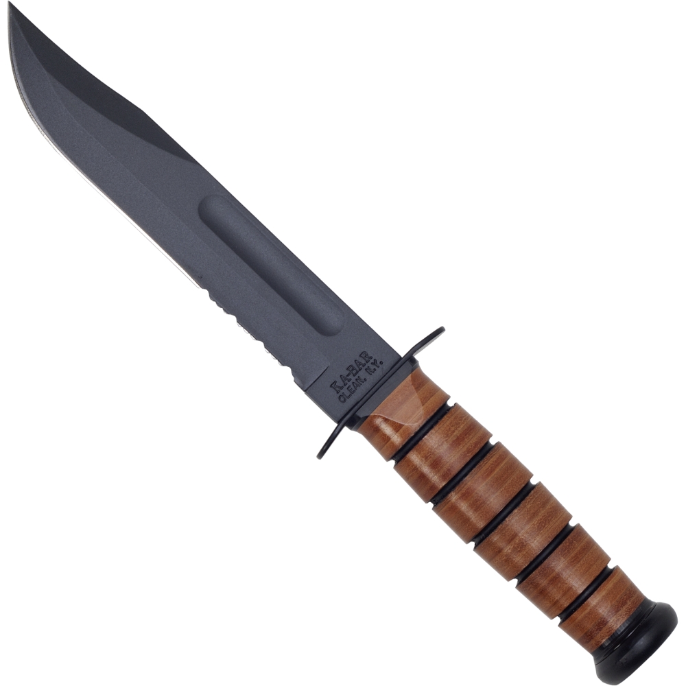 USMC combat knife with serrated edge