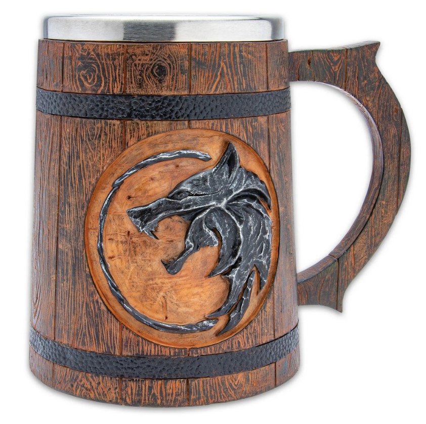 The Witcher - Geralt's Wolf Medallion Bierkrug