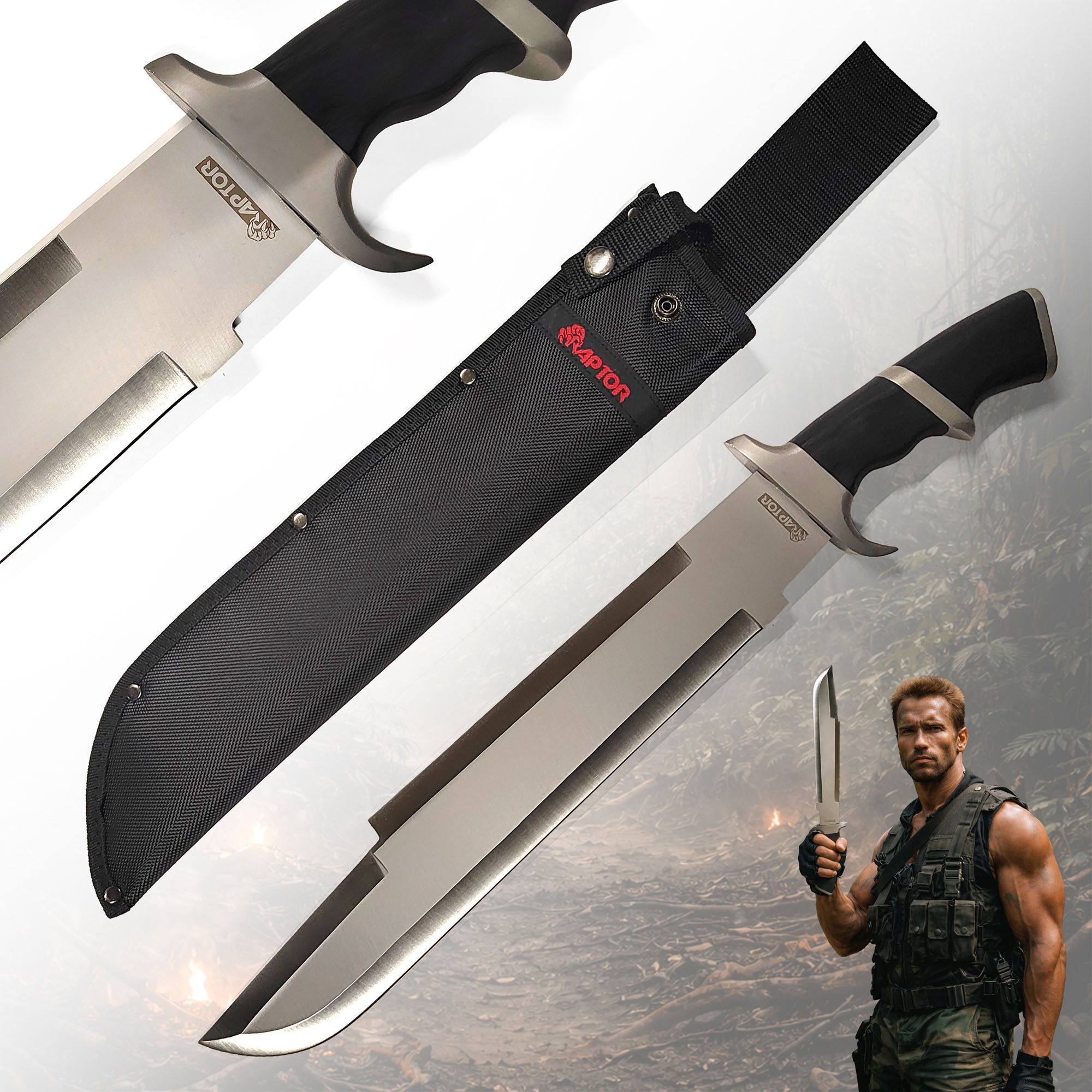 Predator Raptor Machete mit Scheide