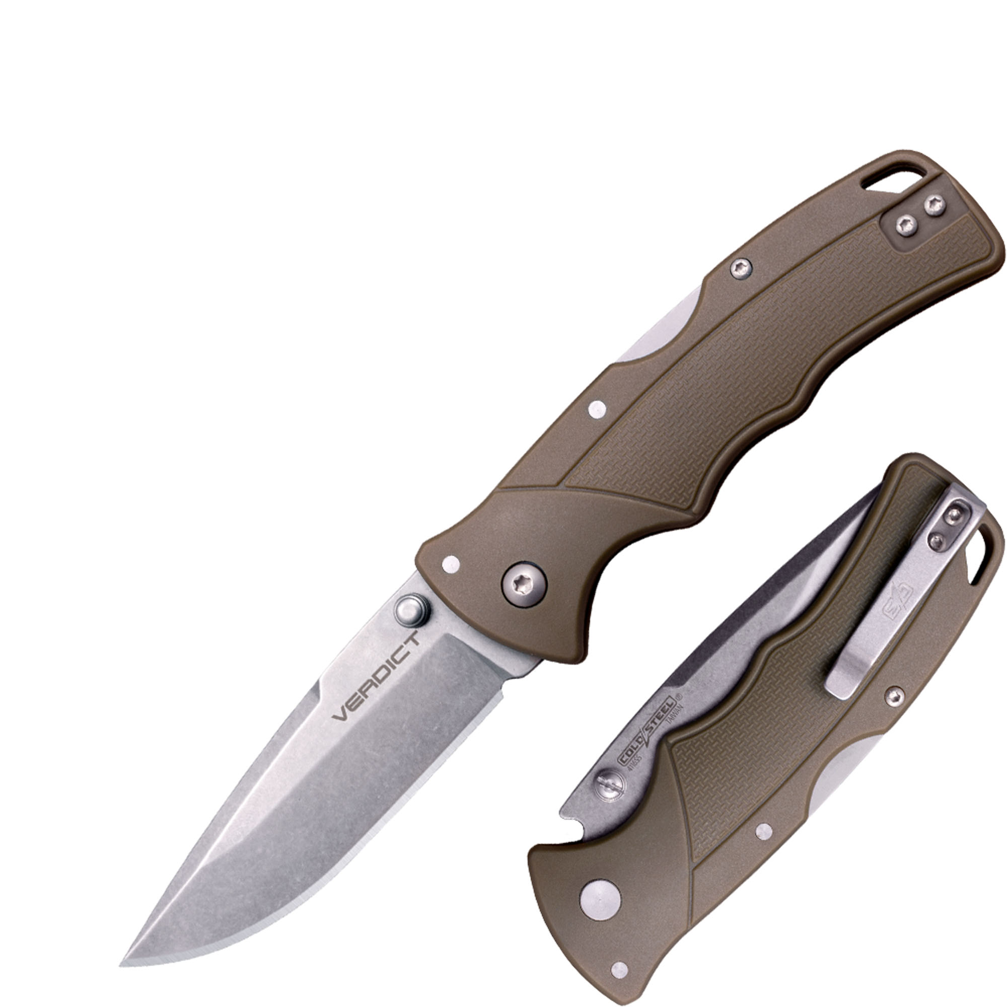 Verdict 4116SS Spear Point Stonewash Finish FDE GFN Griff