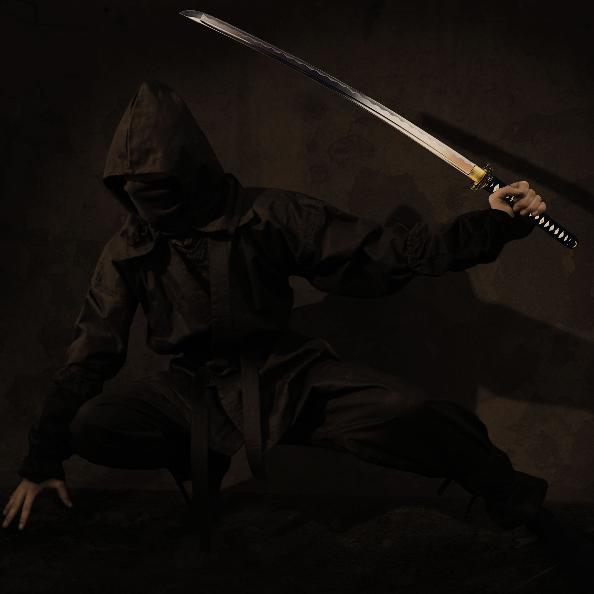 Handgeschmiedetes japanisches Drachenkatana