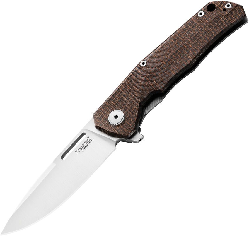 Q4ttro, Griff aus grünem Sackleinen-Micarta/mattem Titan