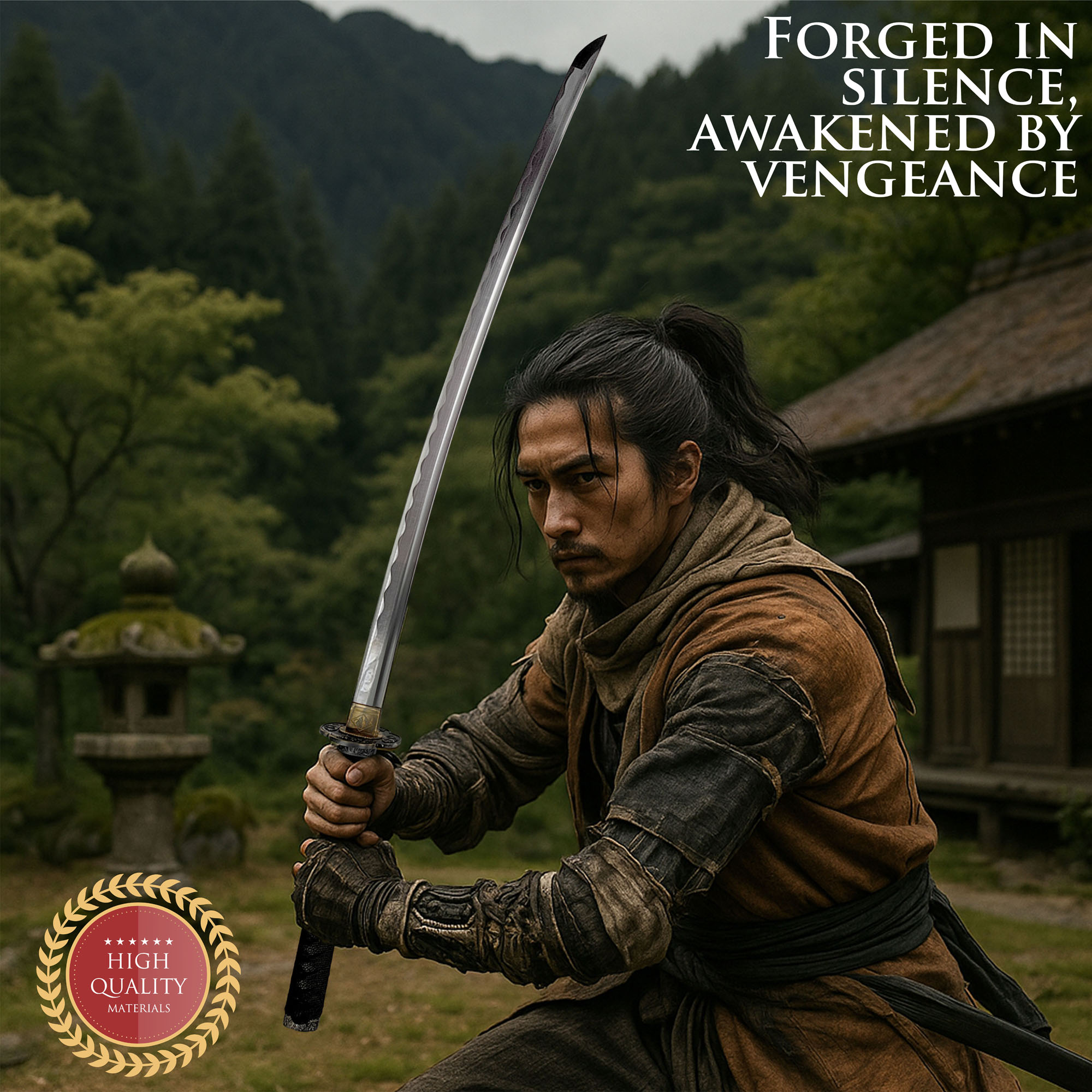 Sekiro: Shadows Die Twice - Kusabimaru Katana mit Scheide, handgeschmiedete und scharfe Klinge