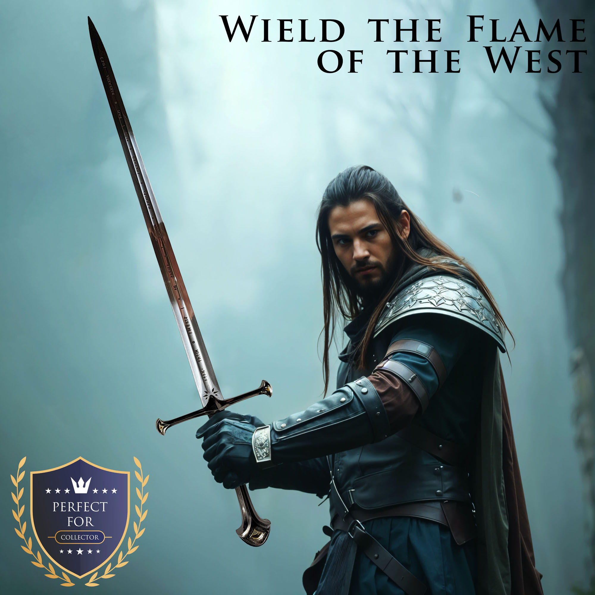 Anduril Schwert mit Scheide und Wanddisplay