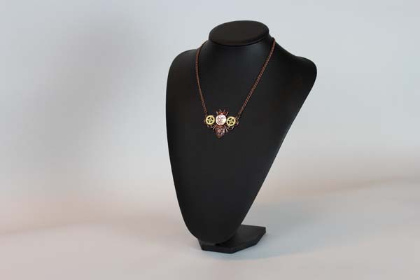 Steampunk Anhänger mit Kette - Fliege