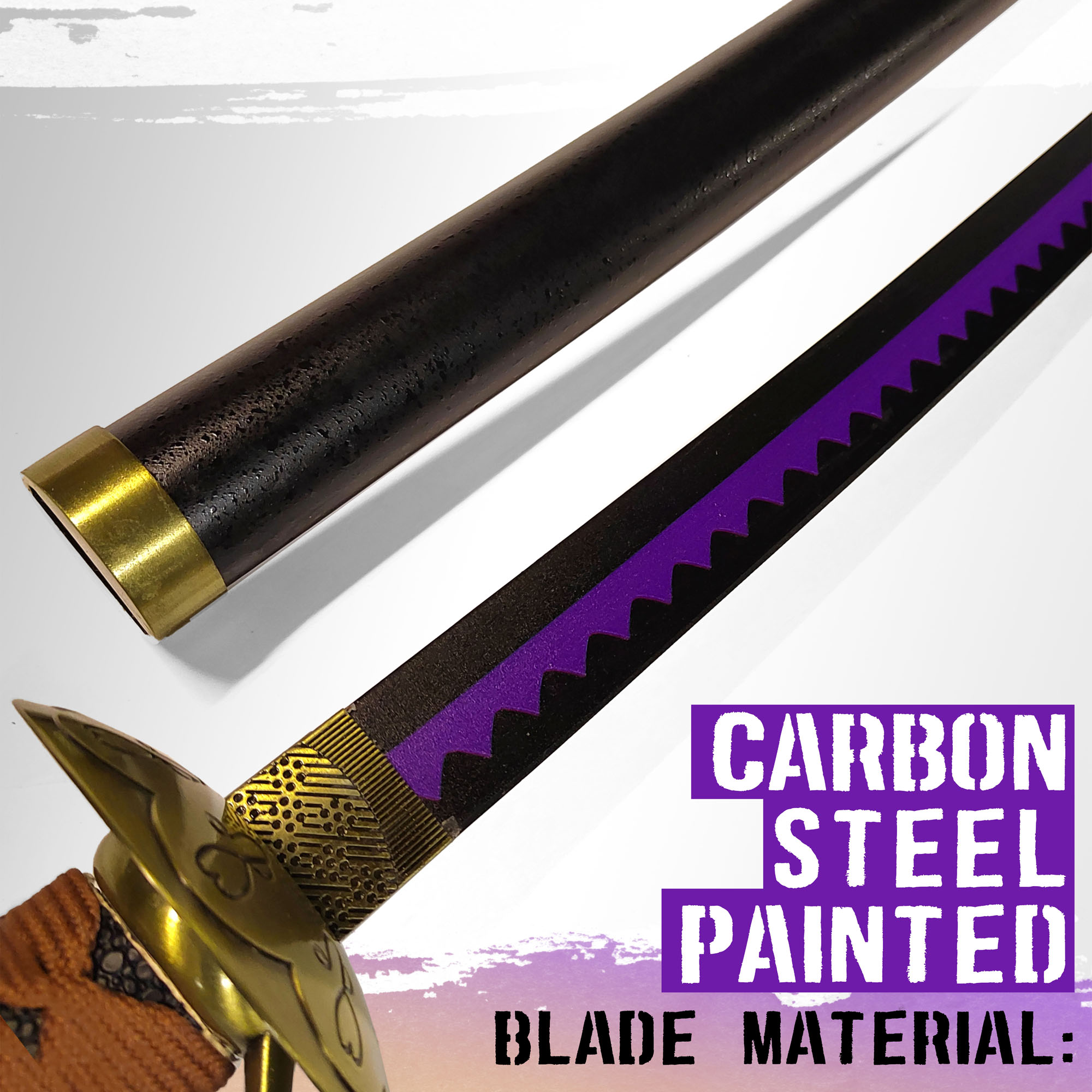 One Piece - Gol D Roger -  Ace Sword with Sheath (Brown Handle)