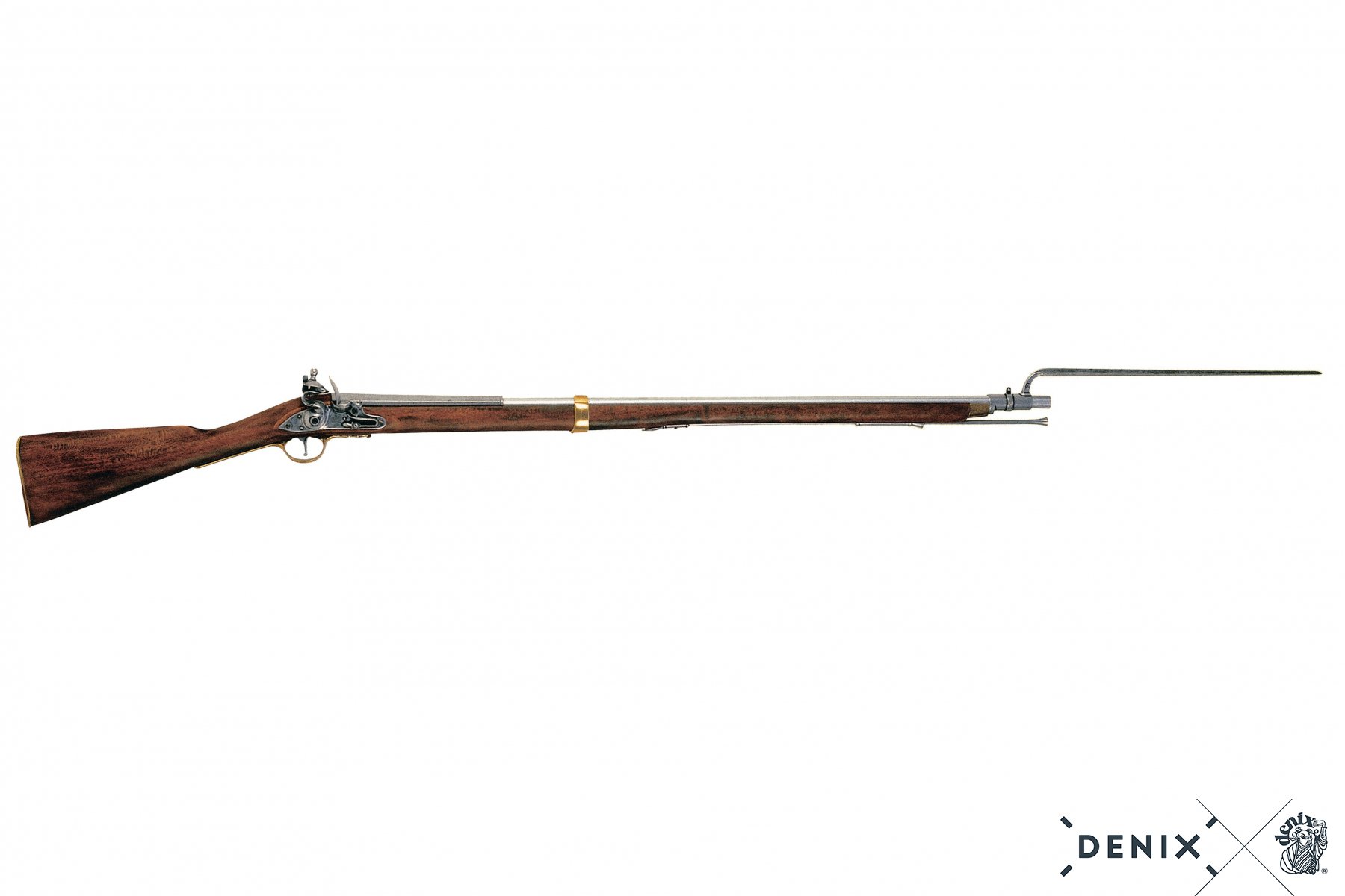 Brown Bess rifle, with bayonet 1799-1815, Napoleon's time