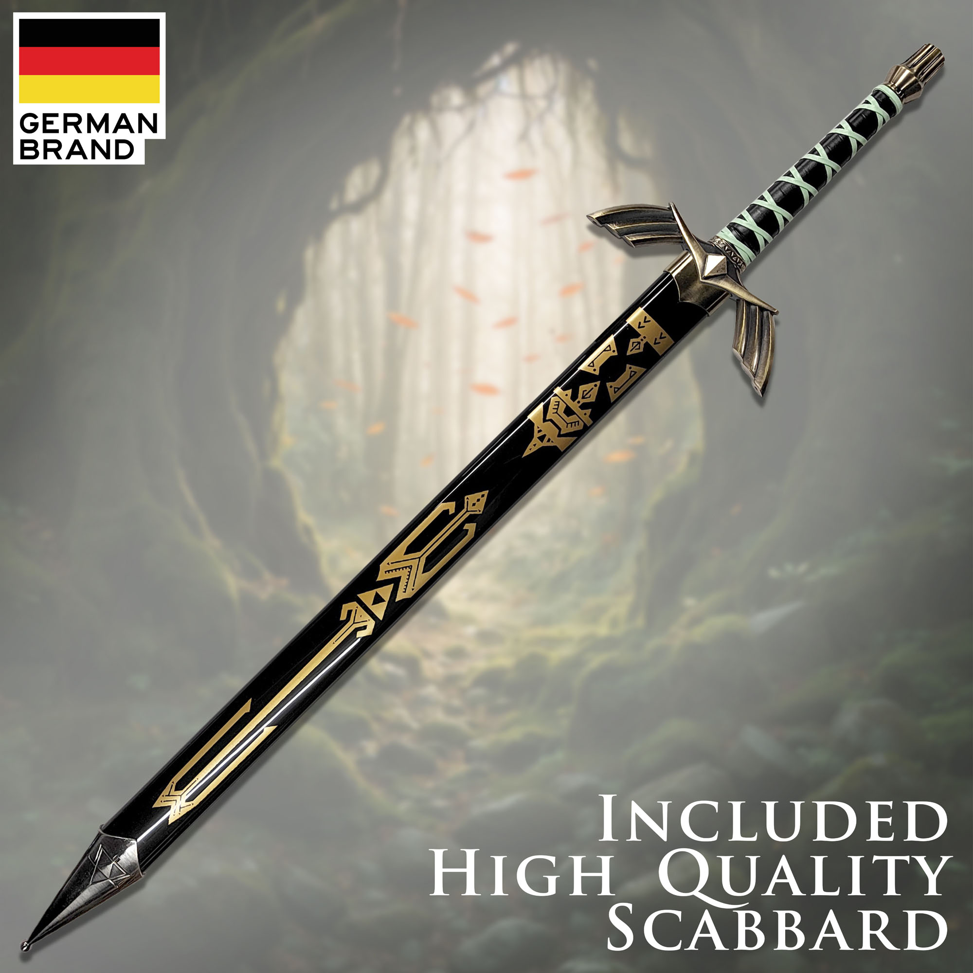 Zelda - Schwarzes Master Skyward Schwert - Holzversion