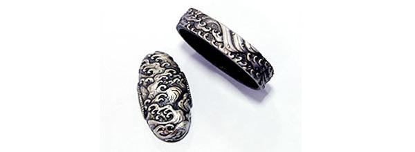 Fuchi und Kashira Set Aranami