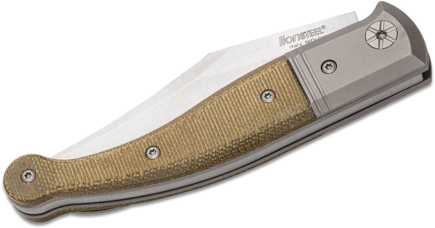Gitano GT01 CVG, Niolox Clip Point Blade, Green Canvas Micarta Handle