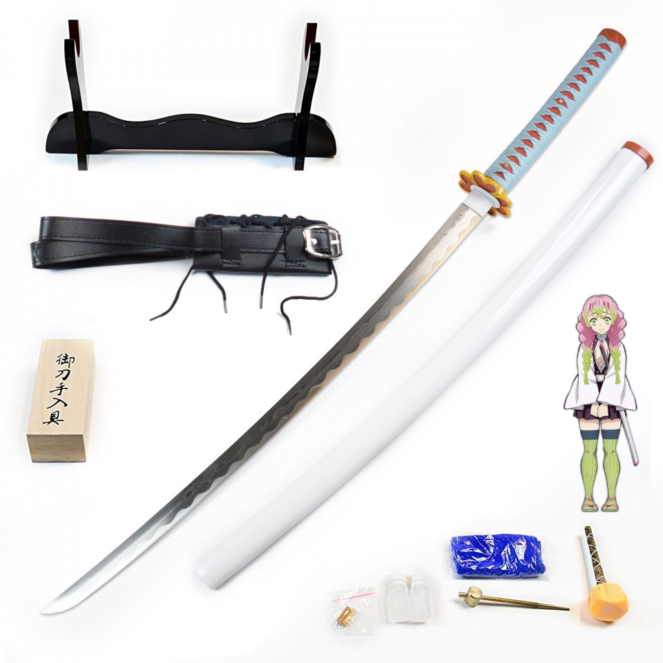 Demon Slayer: Kimetsu no Yaiba - Kanroji Mitsuri's Sword - handforged and folded, Set