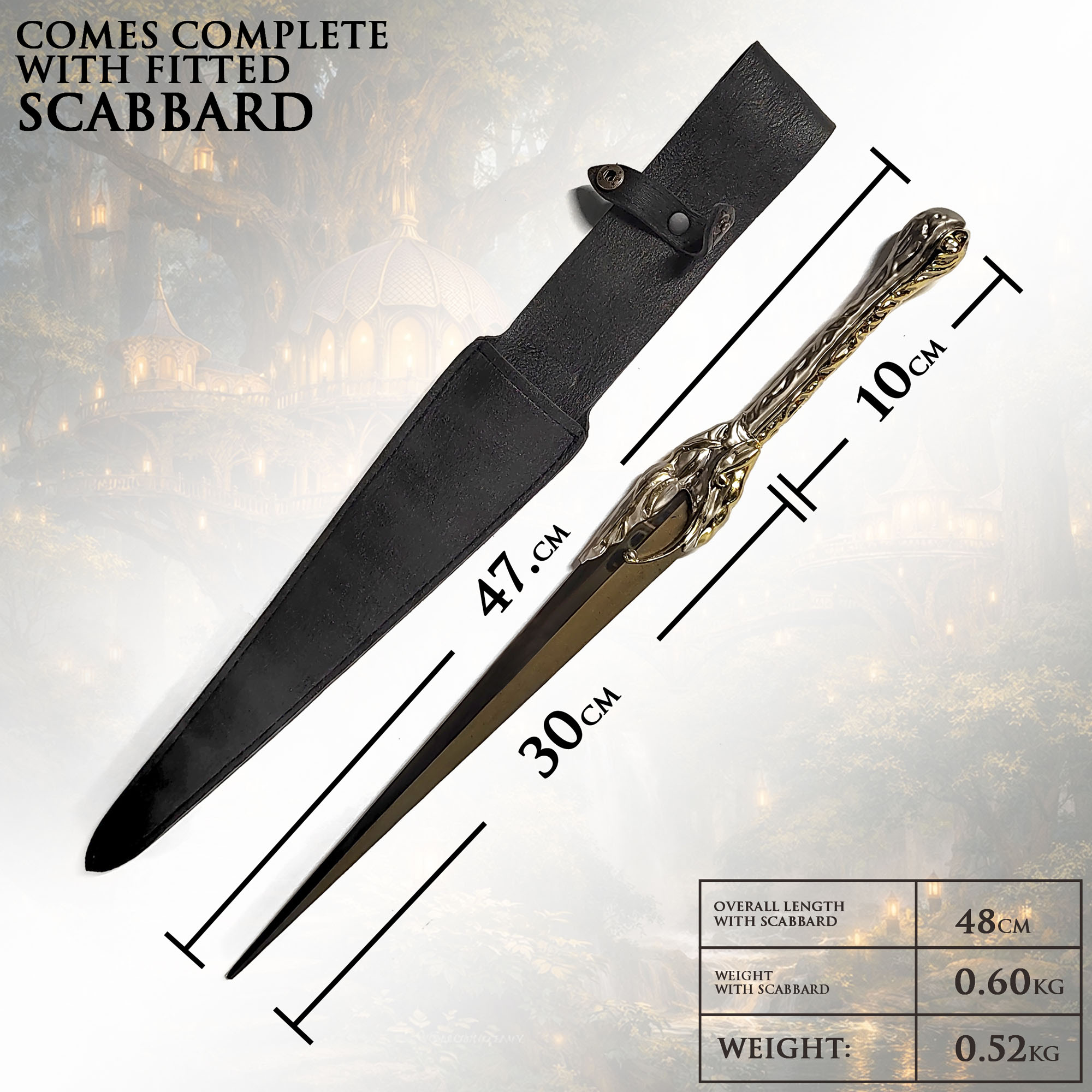 Galadriel's Dagger – The Rings of Power Replica with Scabbard