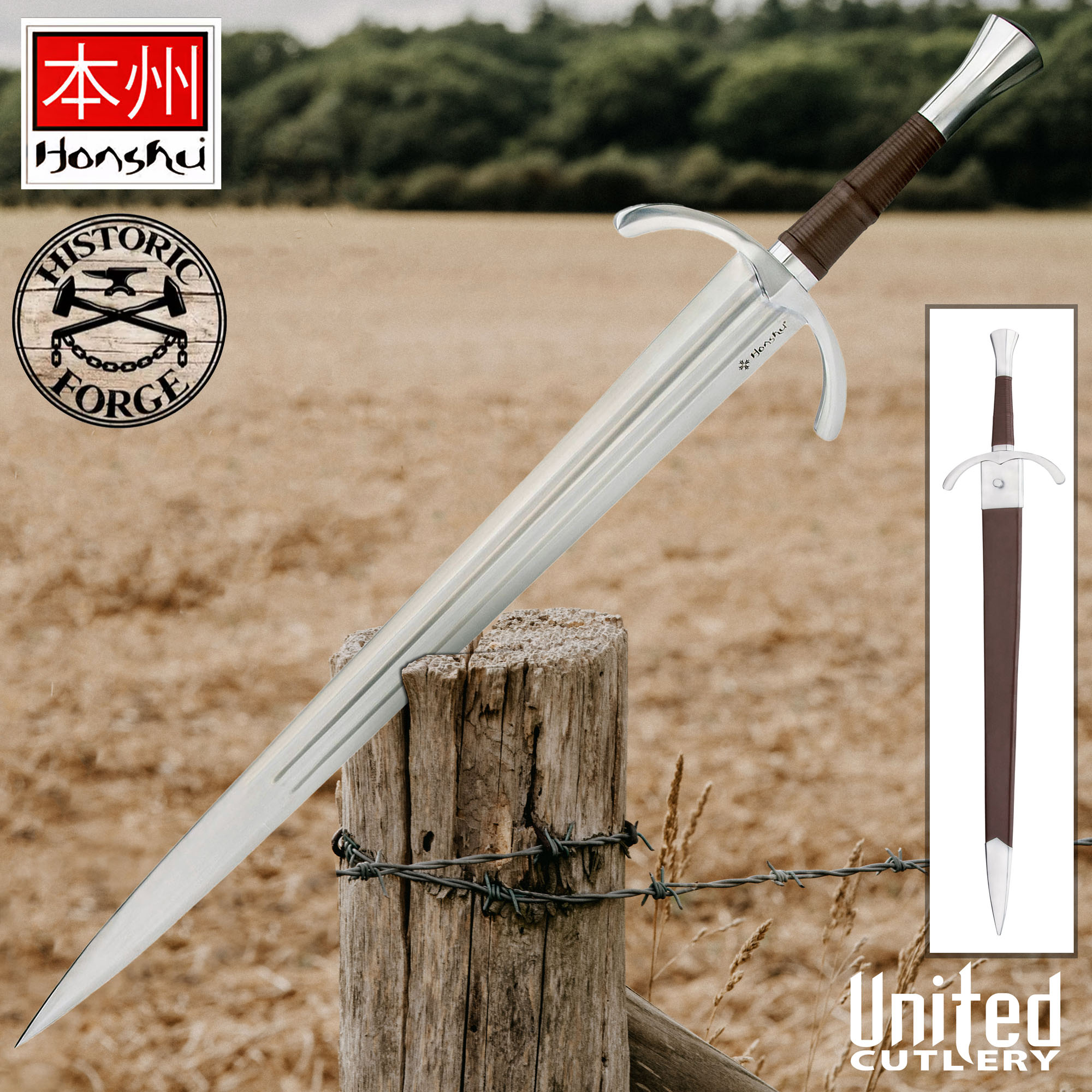 Honshu Historic Single-Hand Sword And Scabbard