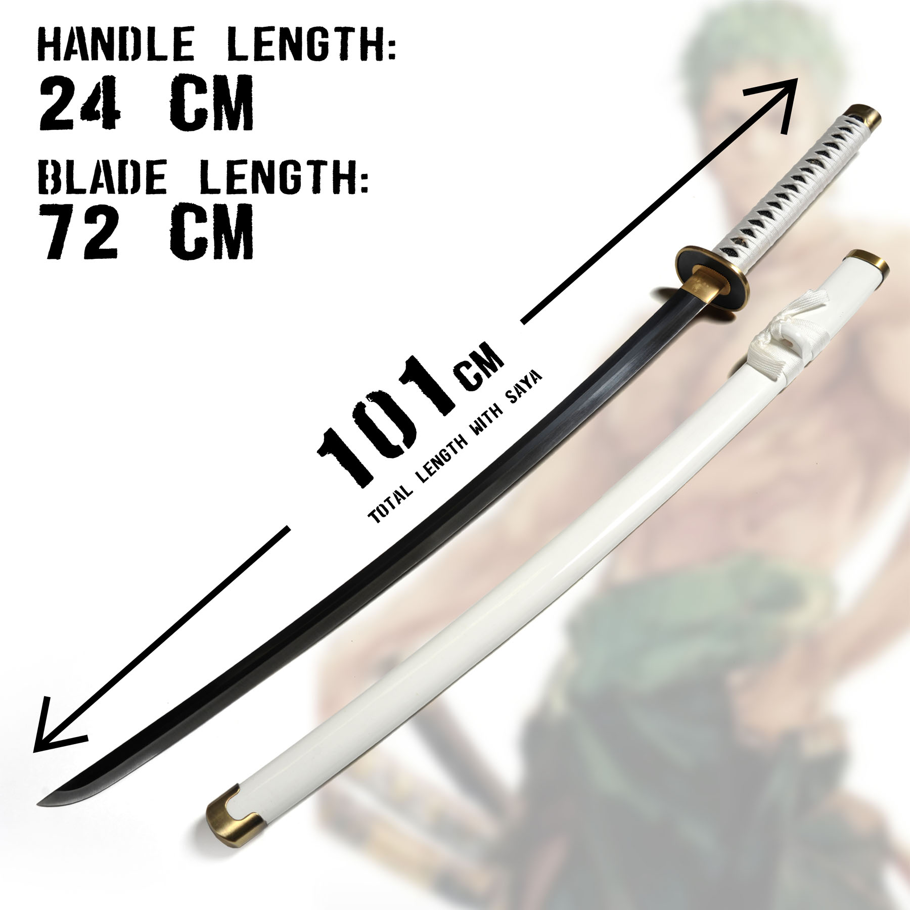 Wado-Ichi-Monji von Roronoa Zoro Katana - Handgeschmiedet