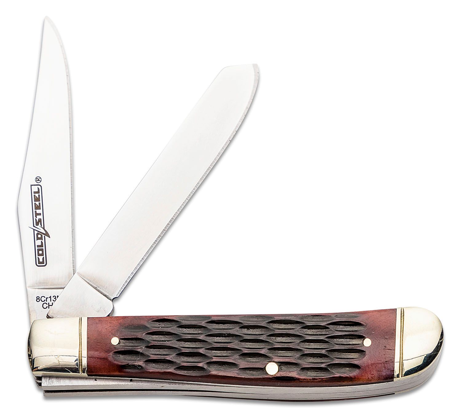 Mini Trapper Folding Knife, Jigged Bone Handles