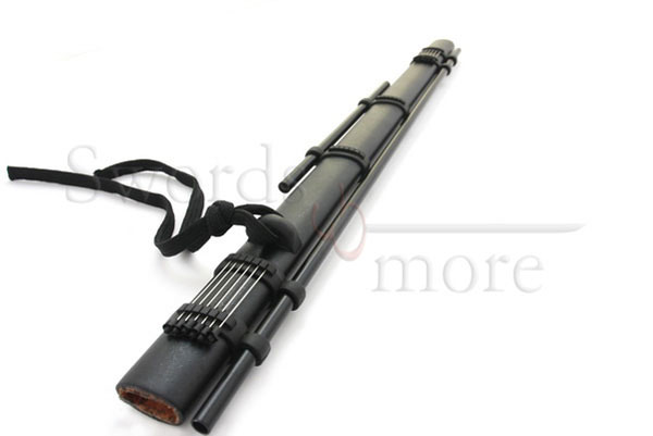 Schwarzes Ninjato - Handgeschmiedet mit Blasrohr