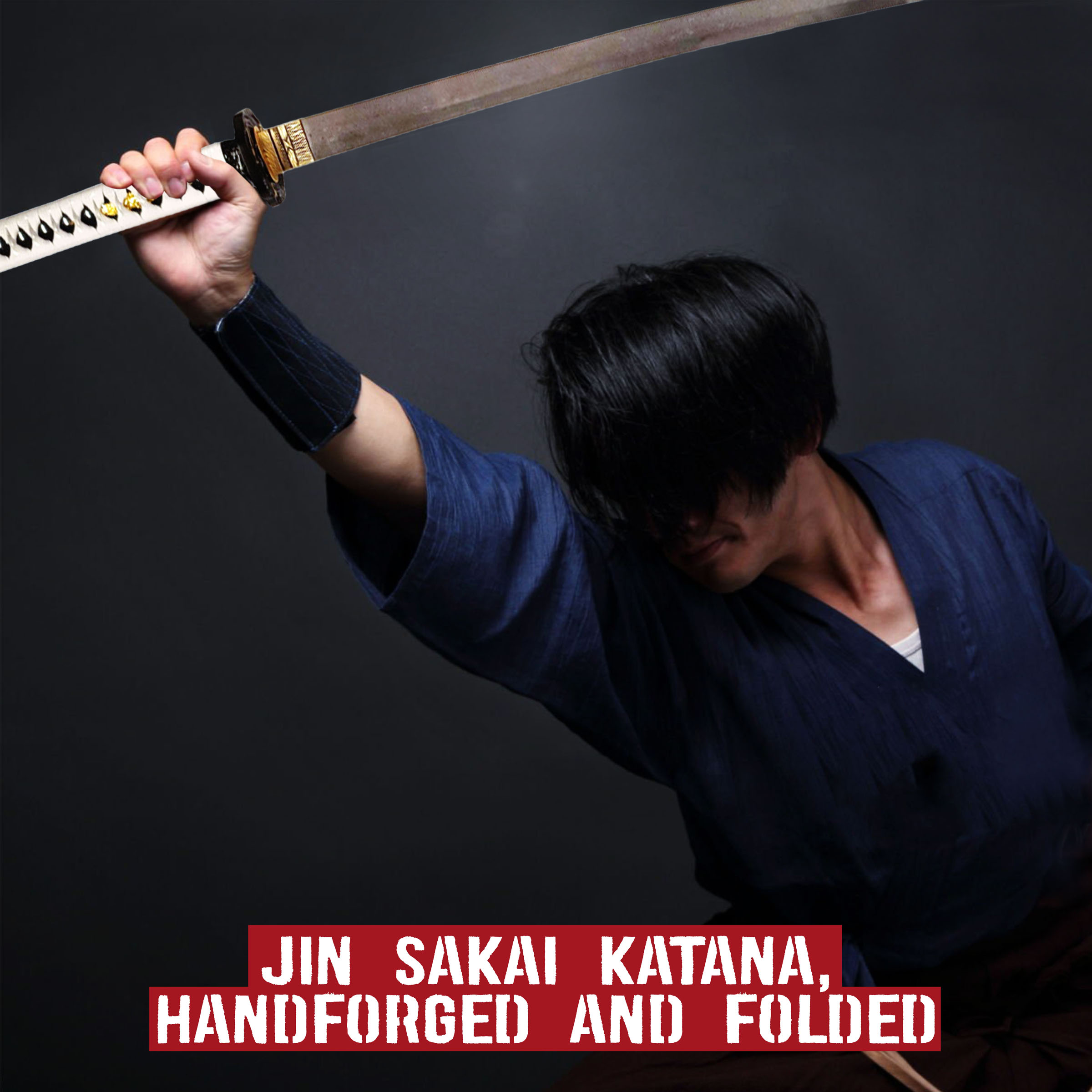 Ghost of Tsushima - Jin Sakai Katana, Handforged and folded with stand and care set