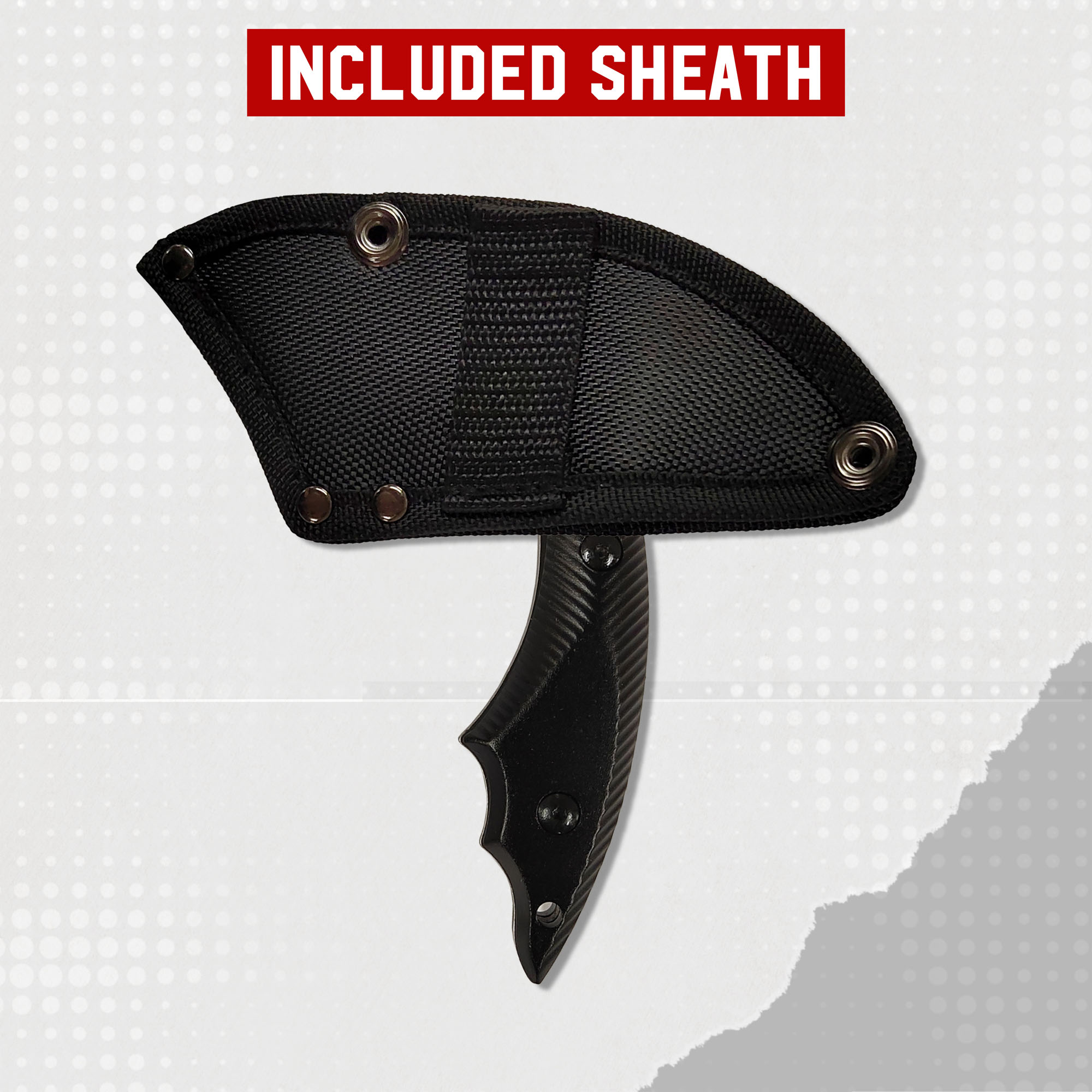 Camping Axe with Sheath, Black Blade