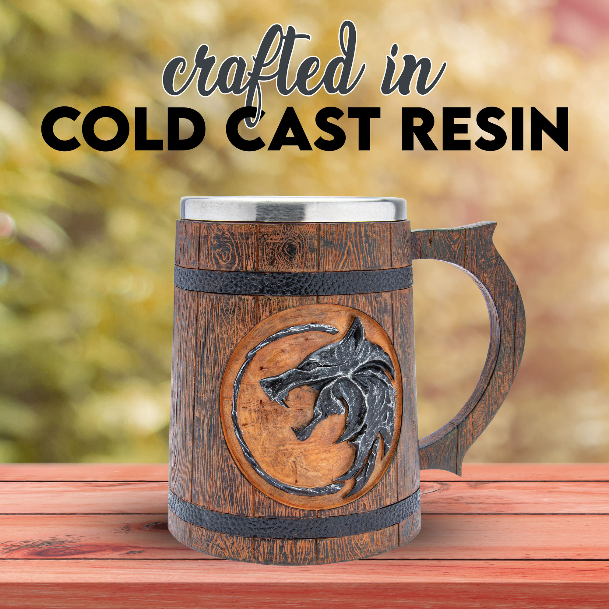 The Witcher - Geralt's Wolf Medallion Bierkrug