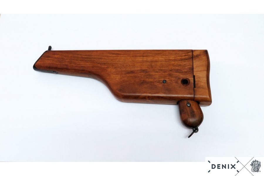 Mauser pistol C96 with rifle stock made of wood, Germany 1896