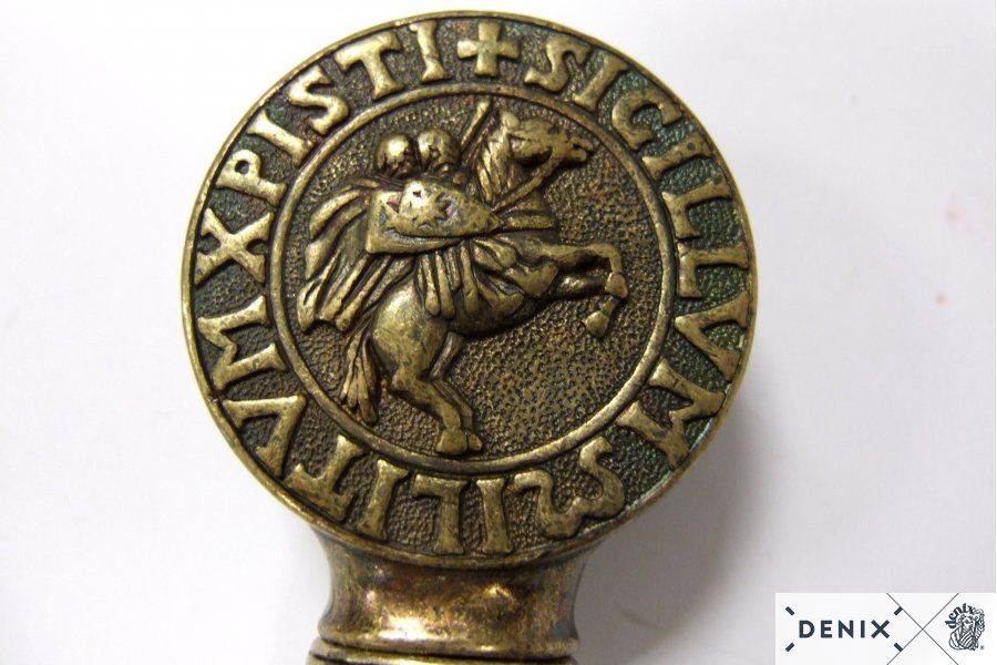 Templerschwert rote Scheide bronzefarben, 12. Jhdt