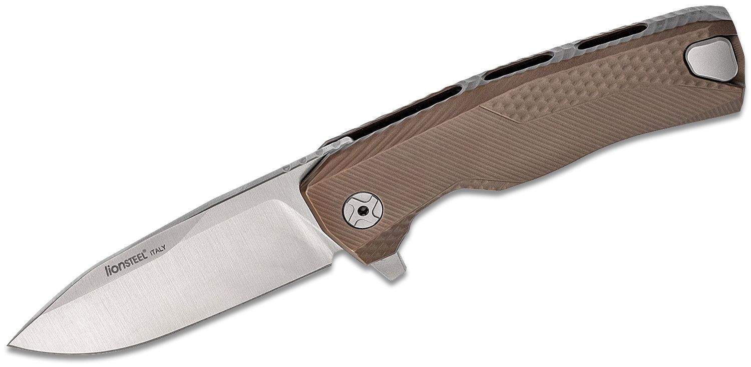 ROK B, M390 Satin Blade, Bronze Titanium Handle