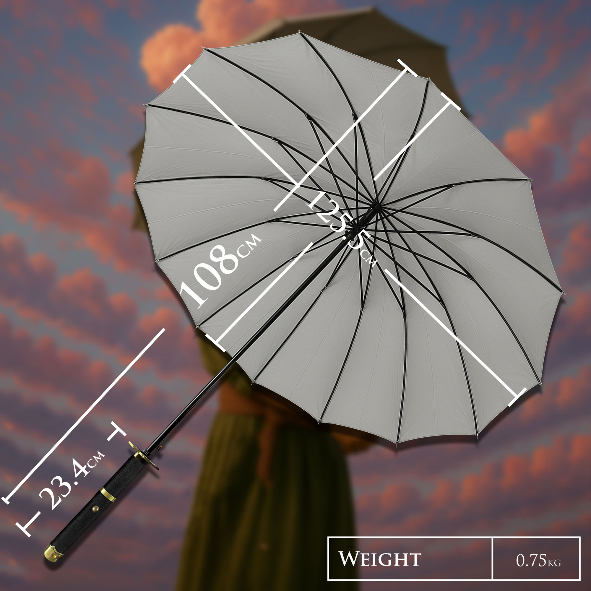 One Piece – Roronoa Zoro Yubashiri Katana Umbrella (16K Premium Version)