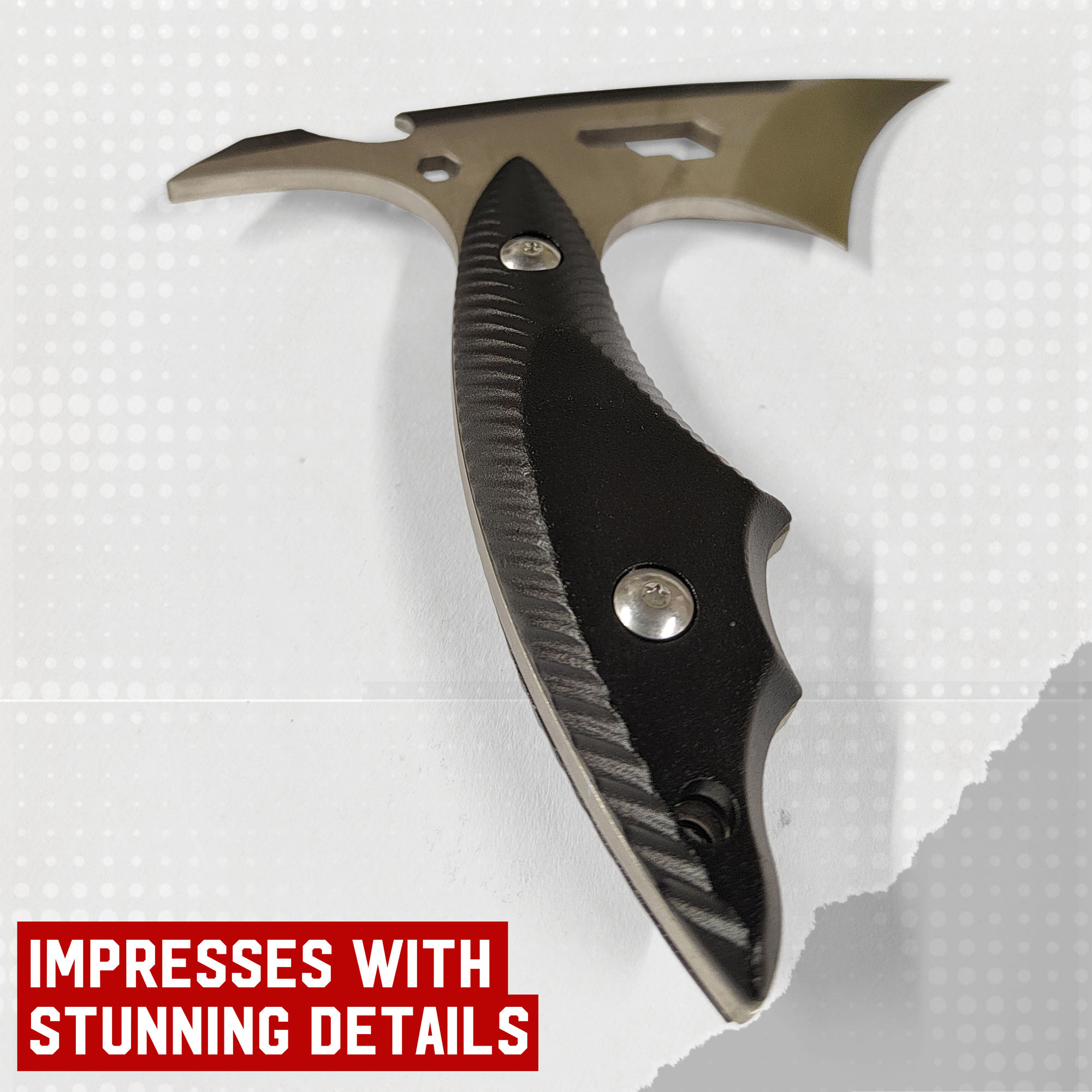 Camping Axe with Sheath, Silver Blade