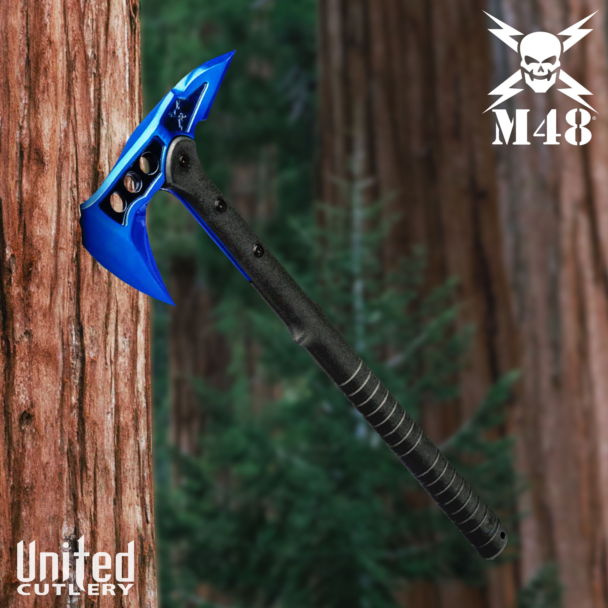 M48 Tactical Tomahawk Axe With Sheath, Blue