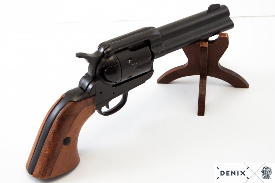 45er Colt Peacemaker black with wooden handle