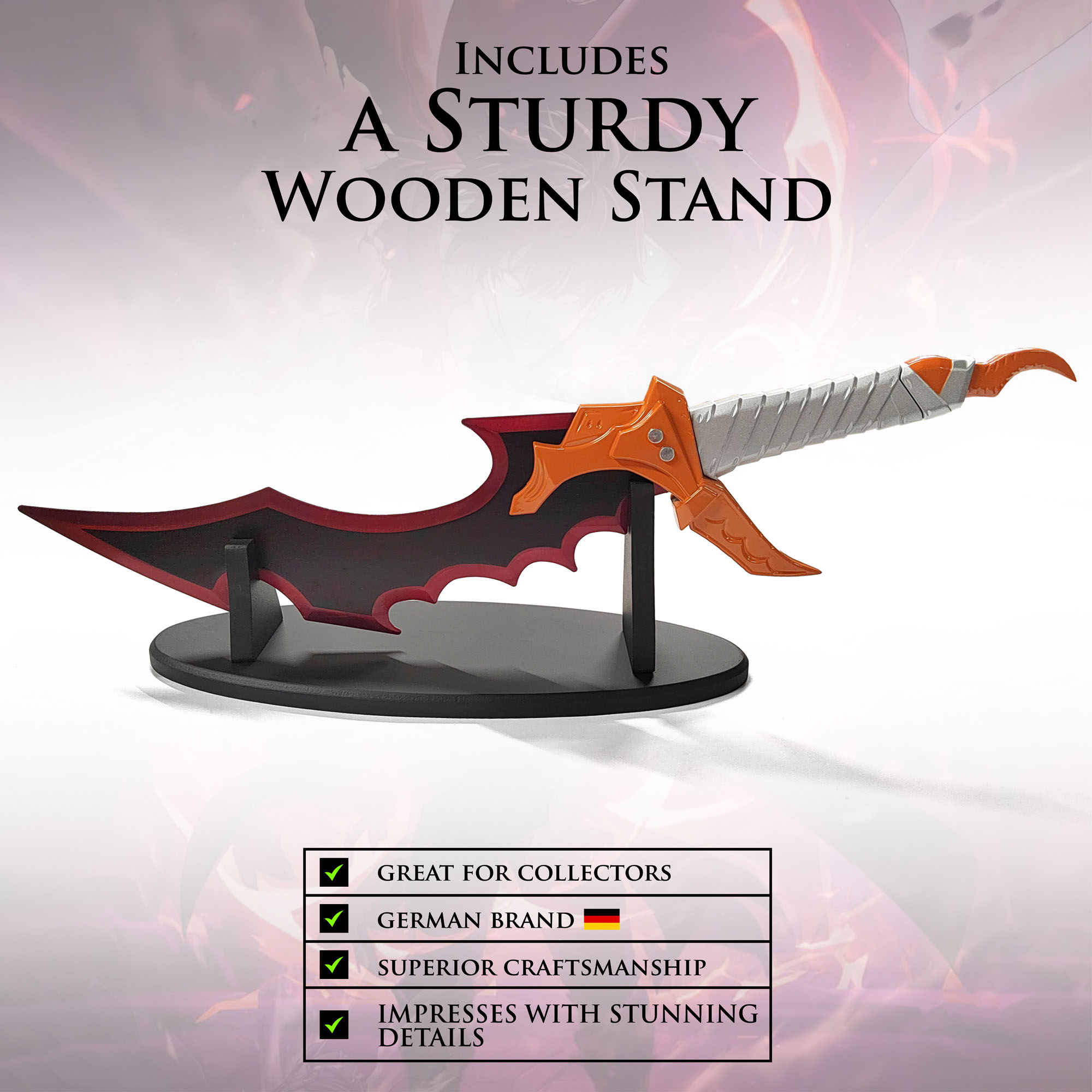 Solo Leveling - Sung Jinwoo Schwert Kasakas Ritter Killer Schwert mit Ständer