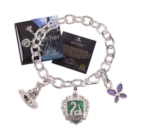 Harry Potter Bettelarmband Lumos Slytherin (versilbert)