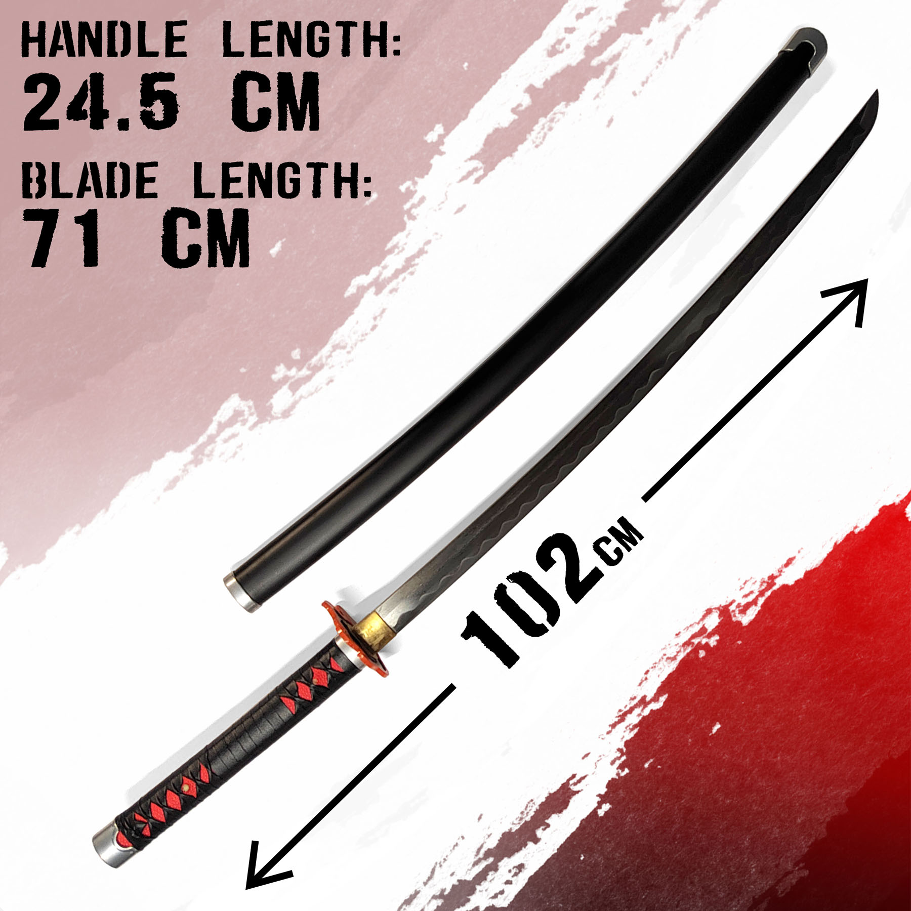 Demon Slayer: Kimetsu no Yaiba - Tanjiro Kamado Schwert v2 - Fire Breath, Set Demon Slayer: Kimetsu no Yaiba - Tanjiro Kamado Schwert v2 - Fire Breath, Set