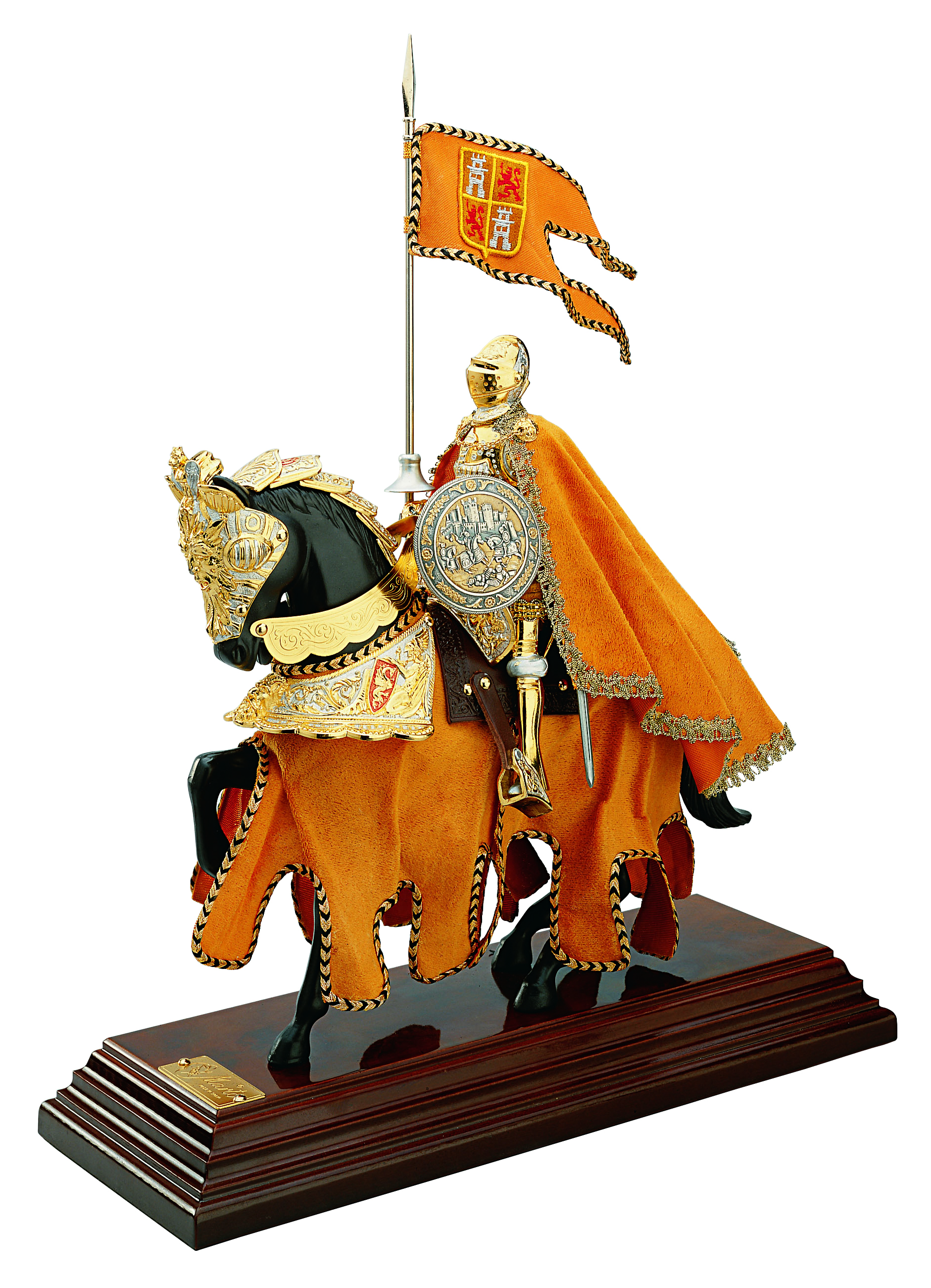 Miniature knight El Cid on horse 