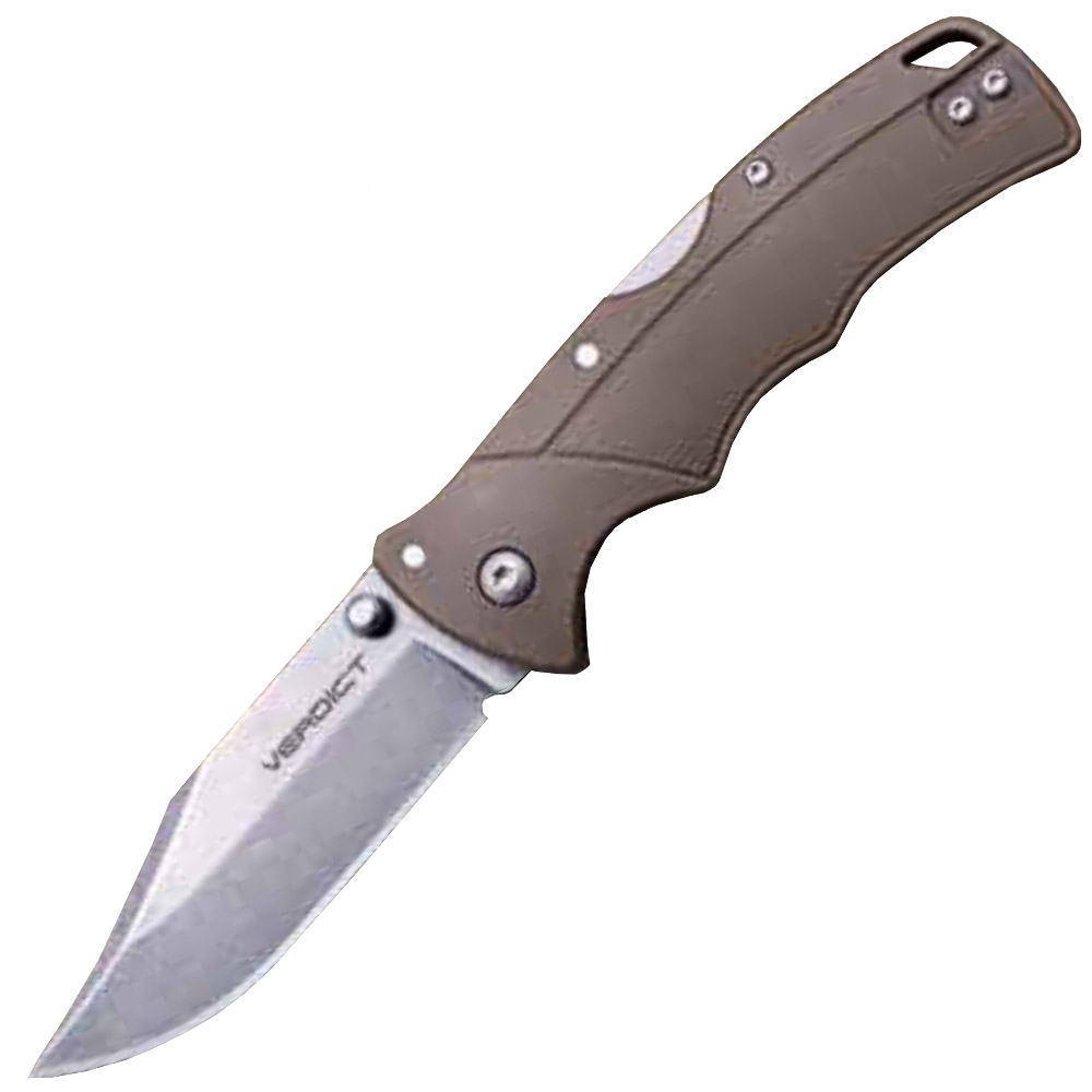 Verdict 4116SS Clip Point Stonewash Finish FDE GFN Handle