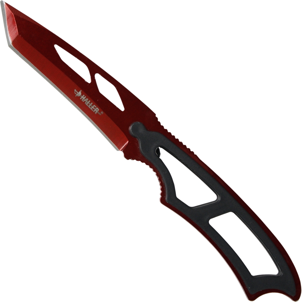 Neck knife red anodized blade 