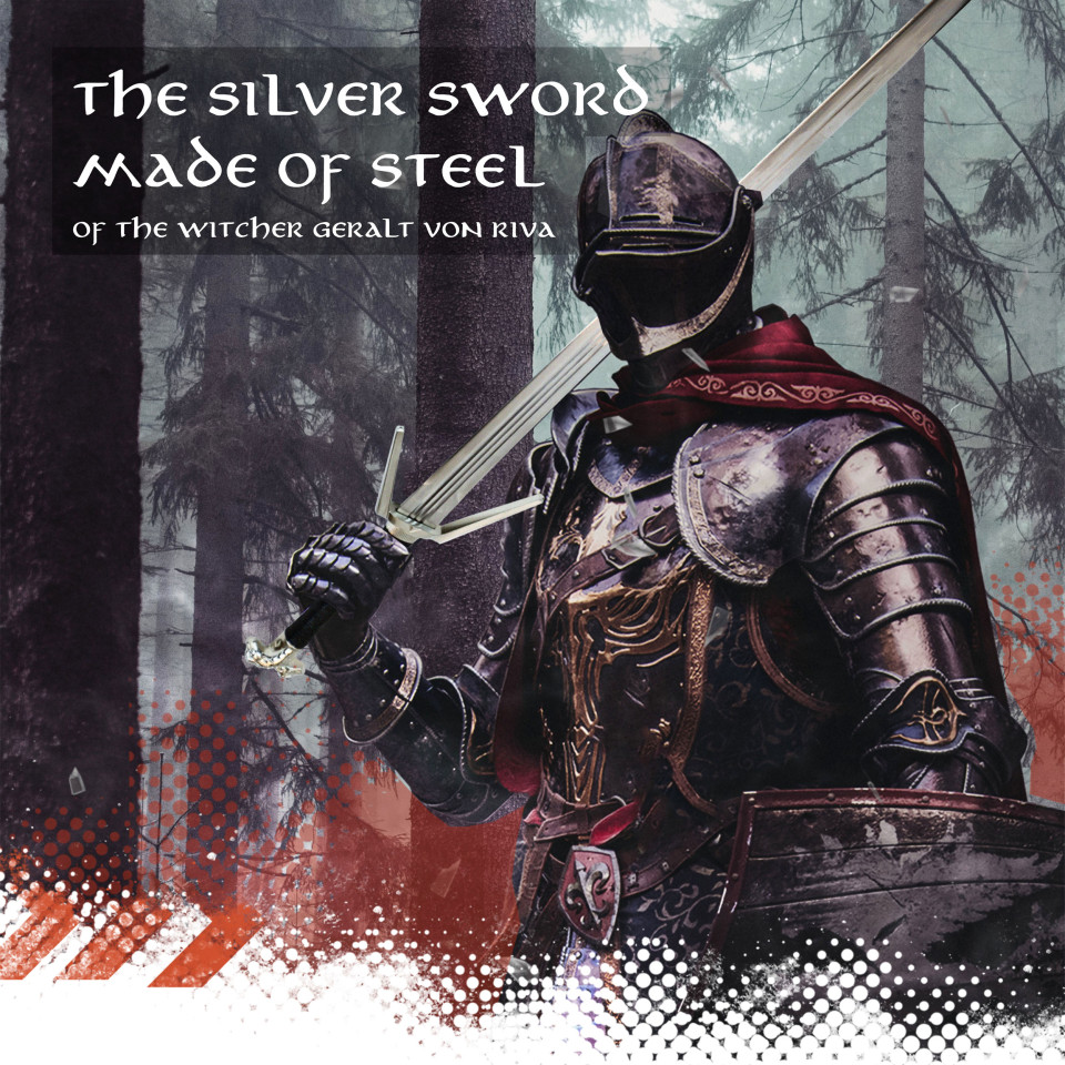 Witcher - 2 Silber + 2 Stahl Schwerter mit Scheide, Netflix + Game Versionen (Bundle)