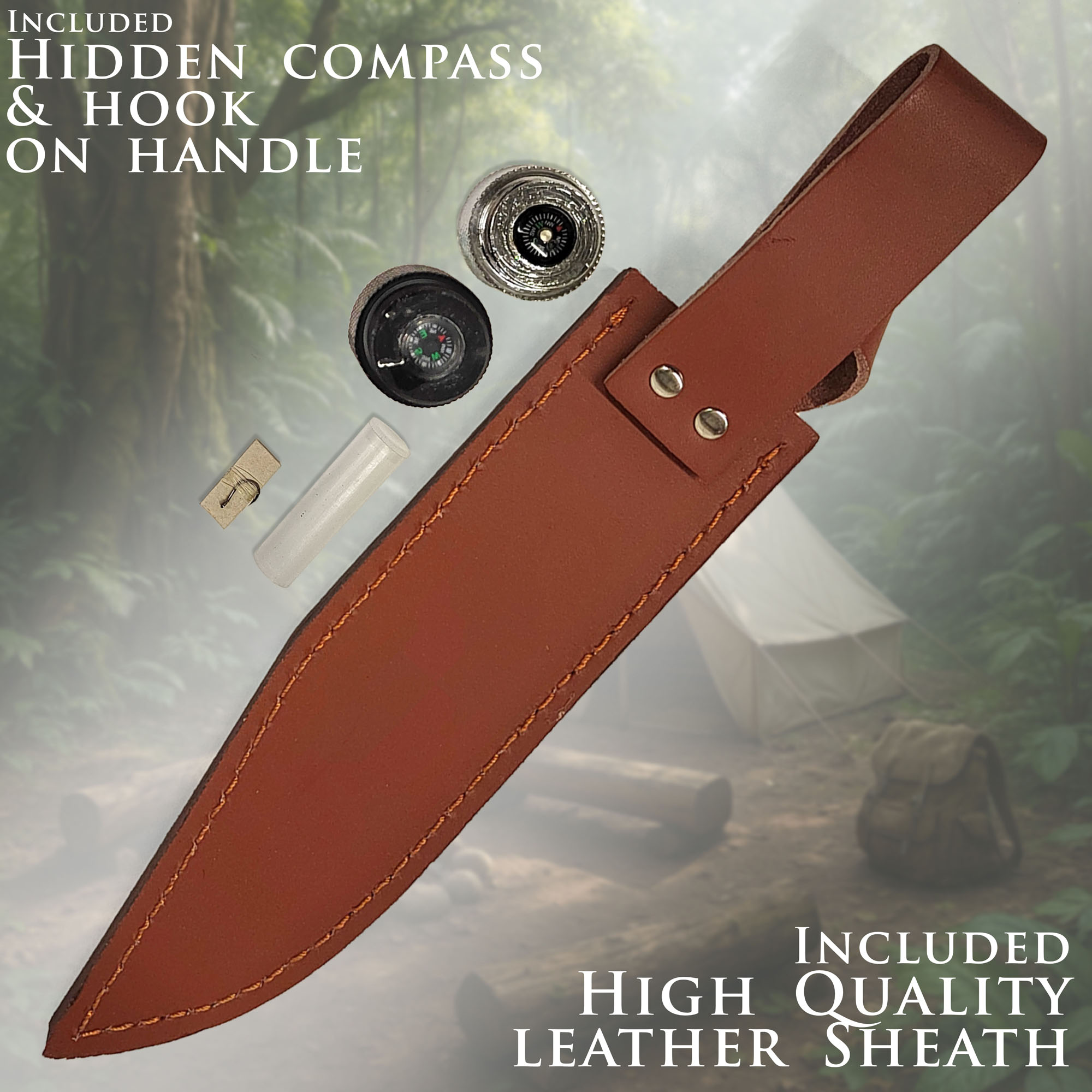 Rambo Knife Set – First Blood Part I & II | Authentic Movie Replicas with Leather Sheaths
