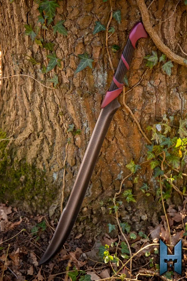 Elven Hunter Blade - Dark Wood & Dark Red