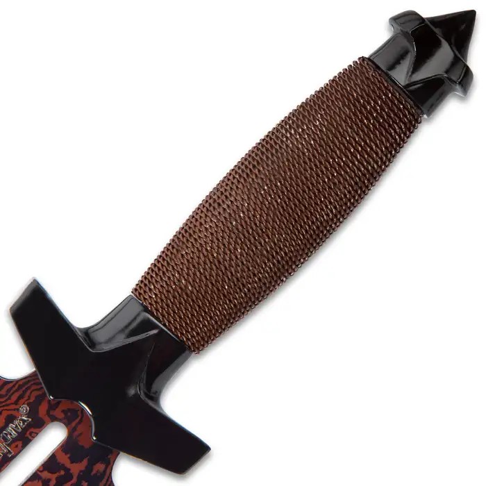 Hibben HellFyre Double Shadow Messer mit Scheide - Damast Stahlklinge 