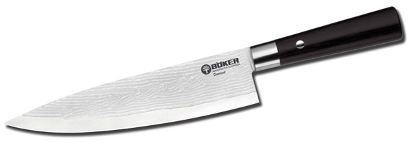 Boker Damascus Black large Kitchen Knife