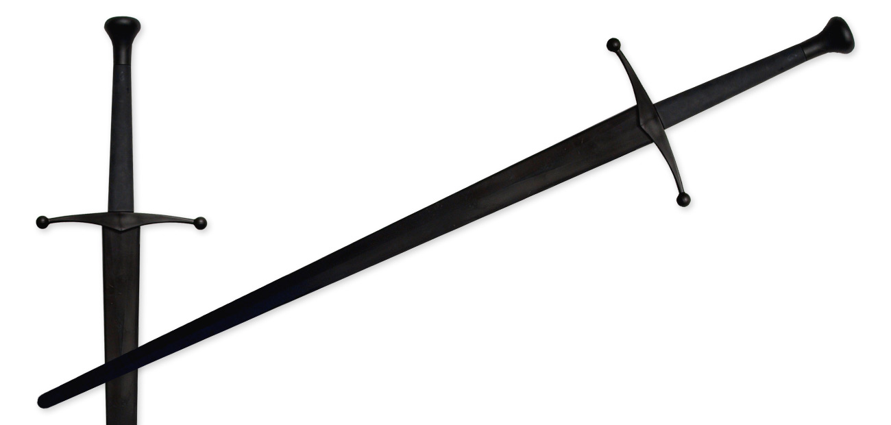 Synthetic Sparring Longsword - Black Blade & Hilt