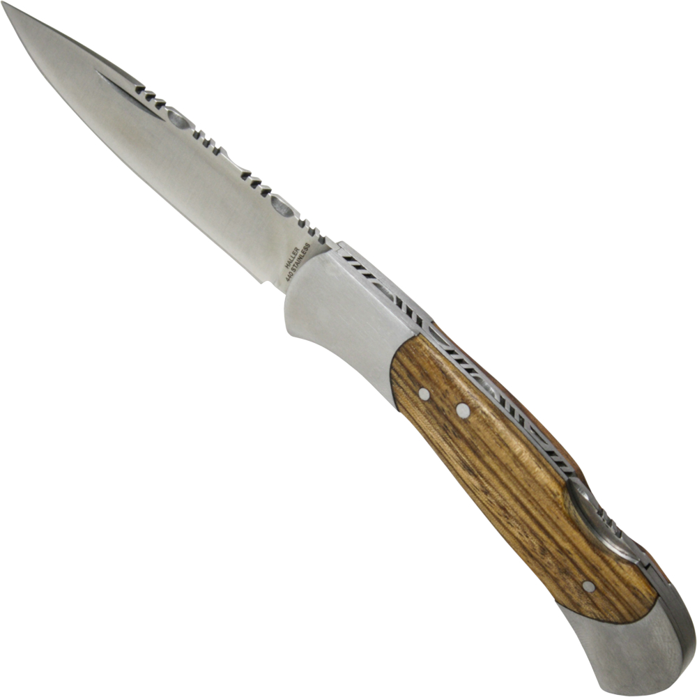 Tame Pocket Knife Steel jaws and Zebra wood grip, 6.5 cm